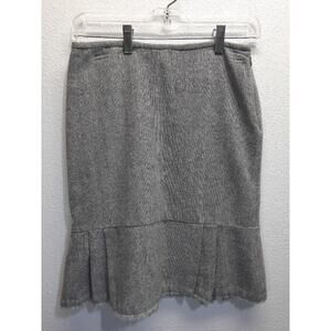 White House Black Market Wool Blend Flounce Hem Skirt l Size: 4